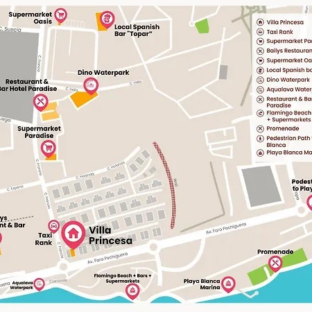 Stylish 6 Bedroom Princesa - Hot Tub - Heated Pool - Near & Waterparks * Playa Blanca (Lanzarote)